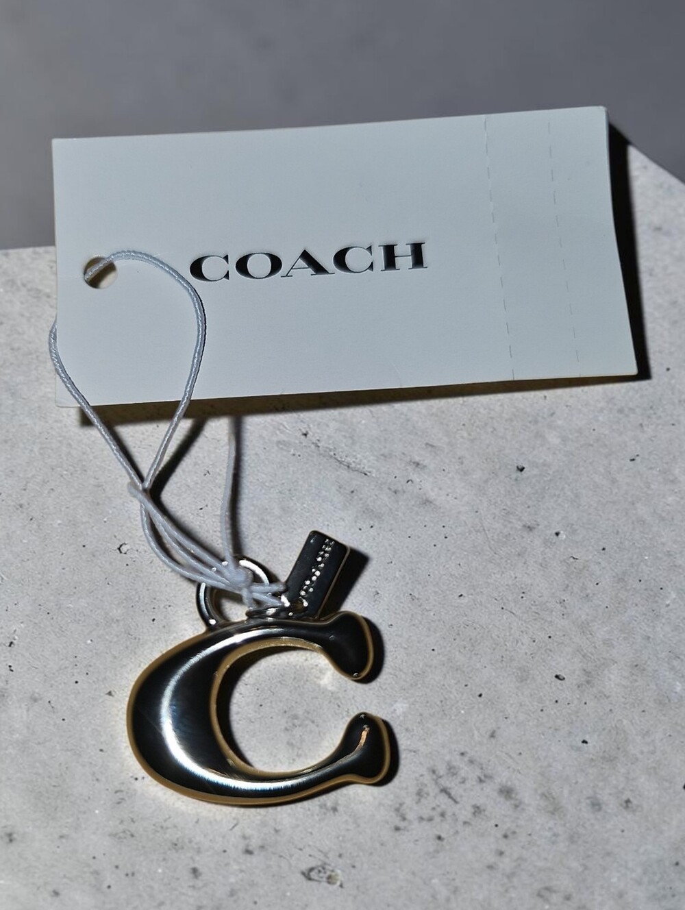 Coach Silver 'C' Logo Key Charm/ Shoe Charm